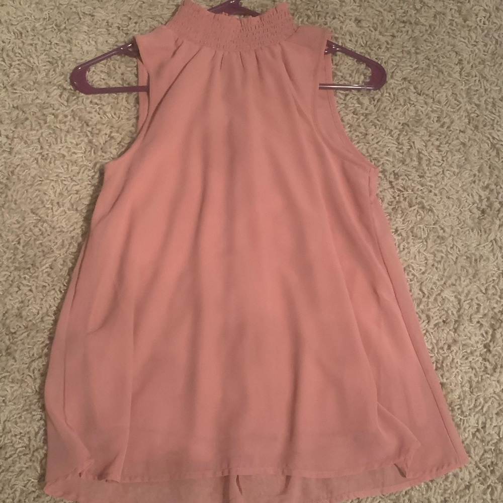mauve/pink  turtle neck blouse - size S